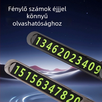 Rejtett parkolási rendszámtábla dísz – ideiglenes mozgató számtábla autóhoz (Típus: Rejtett; Anyag: Más; Márka: Más; Testreszabás: Nincs)