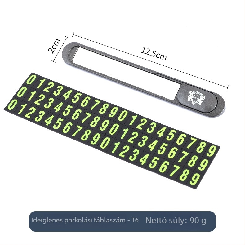Rejtett parkolási rendszámtábla dísz – ideiglenes mozgató számtábla autóhoz (Típus: Rejtett; Anyag: Más; Márka: Más; Testreszabás: Nincs)
