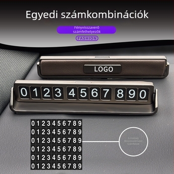 Átmeneti parkoló kártya – fém, Modell: FZ-804, testreszabható, nyomtatott logó