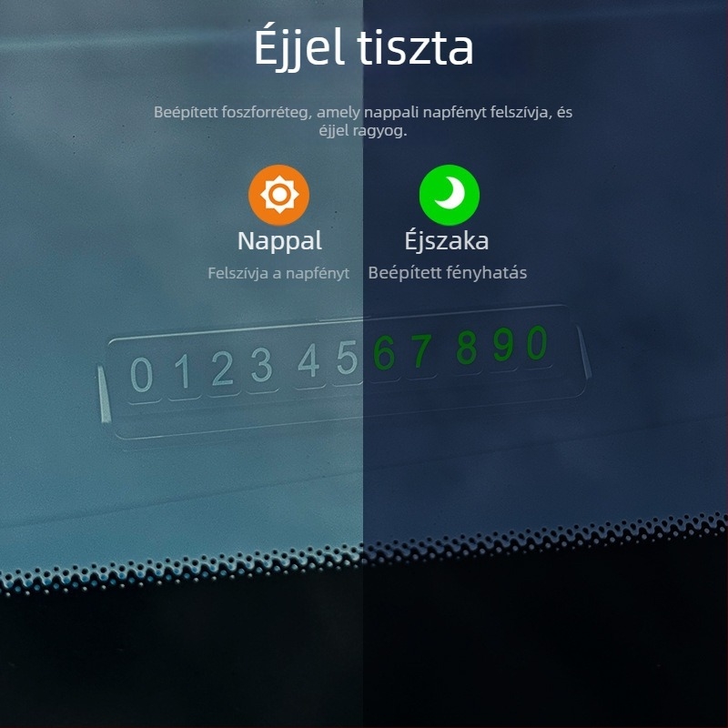 Átmeneti parkoló kártya – fém, Modell: FZ-804, testreszabható, nyomtatott logó