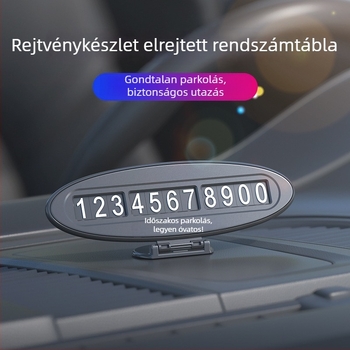Rejtett autó mozgató rendszámtábla – Modell J3, műanyag, nyomtatott logó, testreszabás