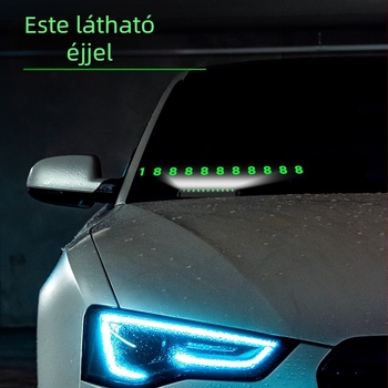 Rejtett fényes ideiglenes parkolótábla telefonszámmal, modell 392, műanyag, logó nyomtatás OK