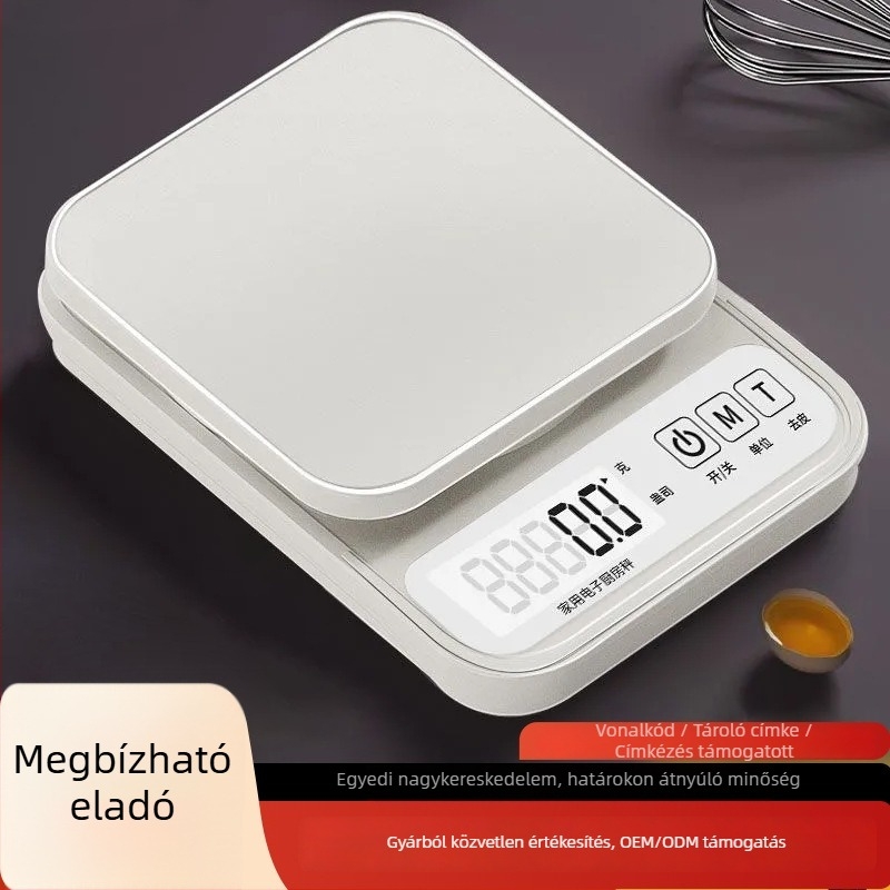 Wise A03 konyhai mérleg, kiváló pontosságú elektronikus mérés, tartomány 1 g-10 kg, működik 2x AA elemmel