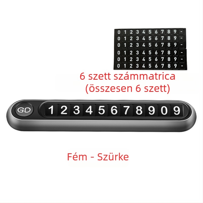Fa parkolási jel ajándék logóval, foszforeszkáló, DIY autómozgató telefonszámtábla