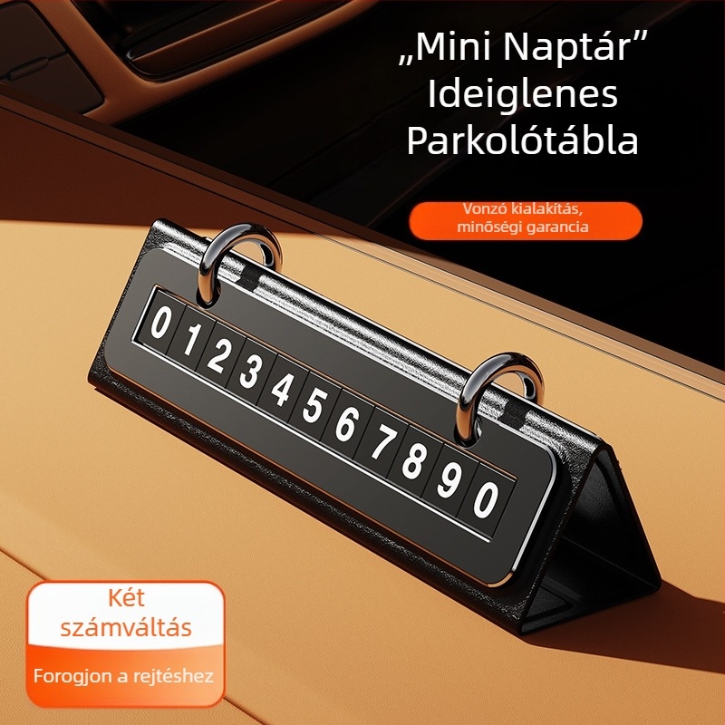 Fém asztali naptár autó dekorációhoz, modell 1714, rejtett típus, logó nyomtatás elérhető