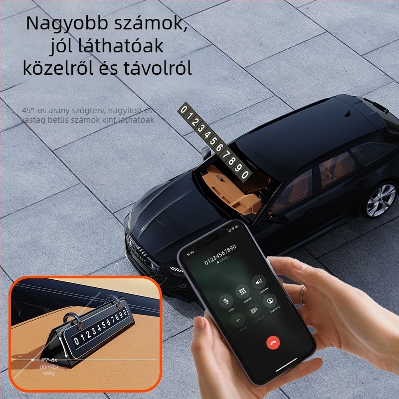 Fém asztali naptár autó dekorációhoz, modell 1714, rejtett típus, logó nyomtatás elérhető