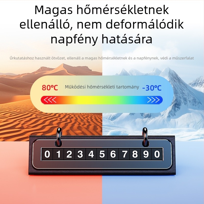Fém asztali naptár autó dekorációhoz, modell 1714, rejtett típus, logó nyomtatás elérhető