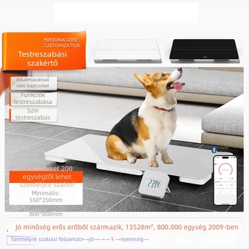 Nagy méretű háziállat-tömegmérleg padlóra, 300 kg kapacitással – pontos digitális mérés