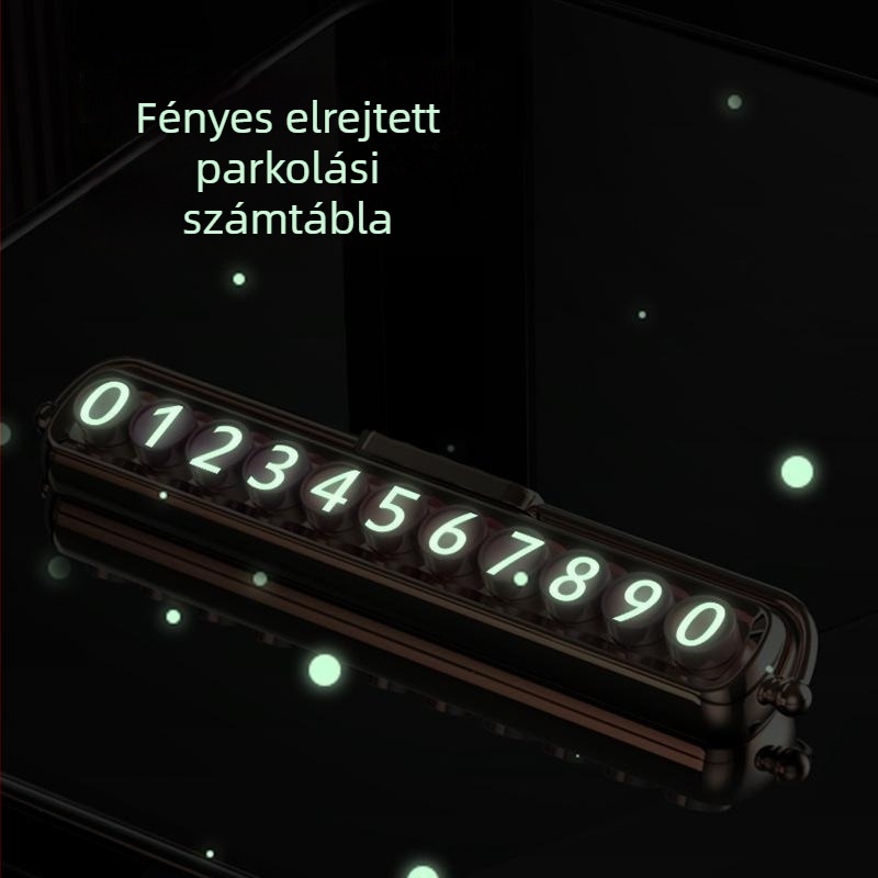 Autóparkolási ideiglenes számkártya Bochi műanyag, Rejtett típus, Modell Make-up, Logó nélkül