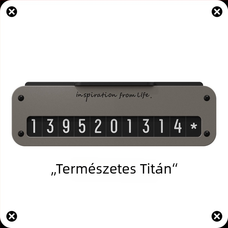 Rejtett autó parkolási szám-tábla – fém, modell 202305061928, logó nyomtatás lehetséges, testreszabható
