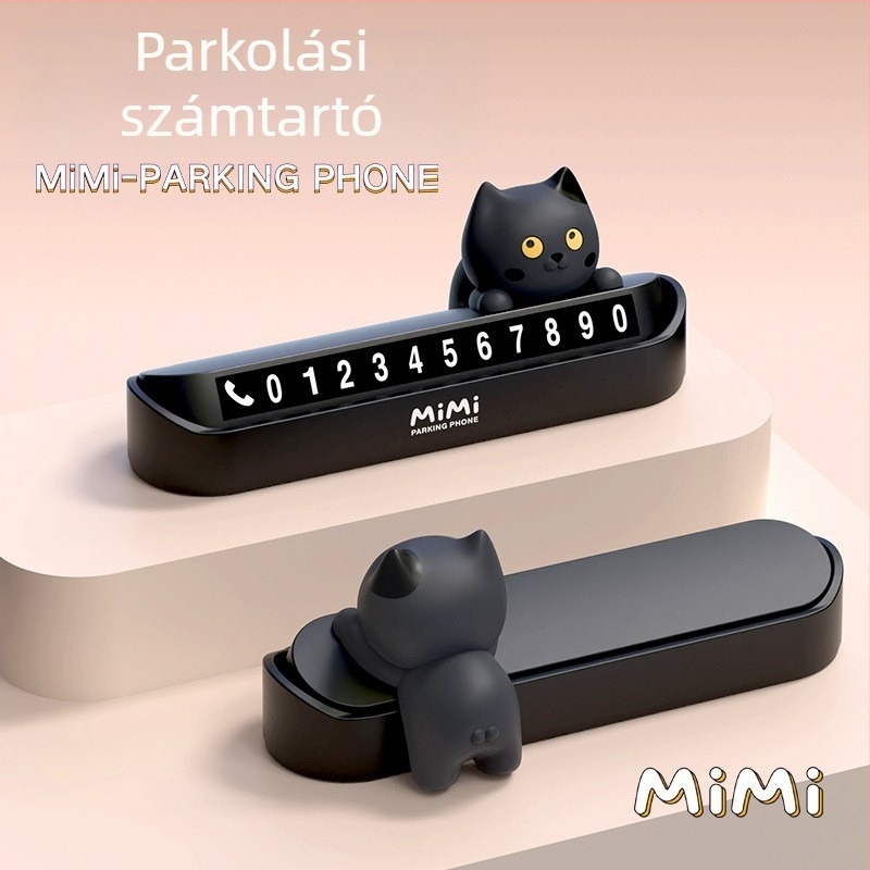 Dodo dog Rejtett autó rendszám-tartó — műanyag, ideiglenes parkoláshoz, kijelzi a telefonszámot