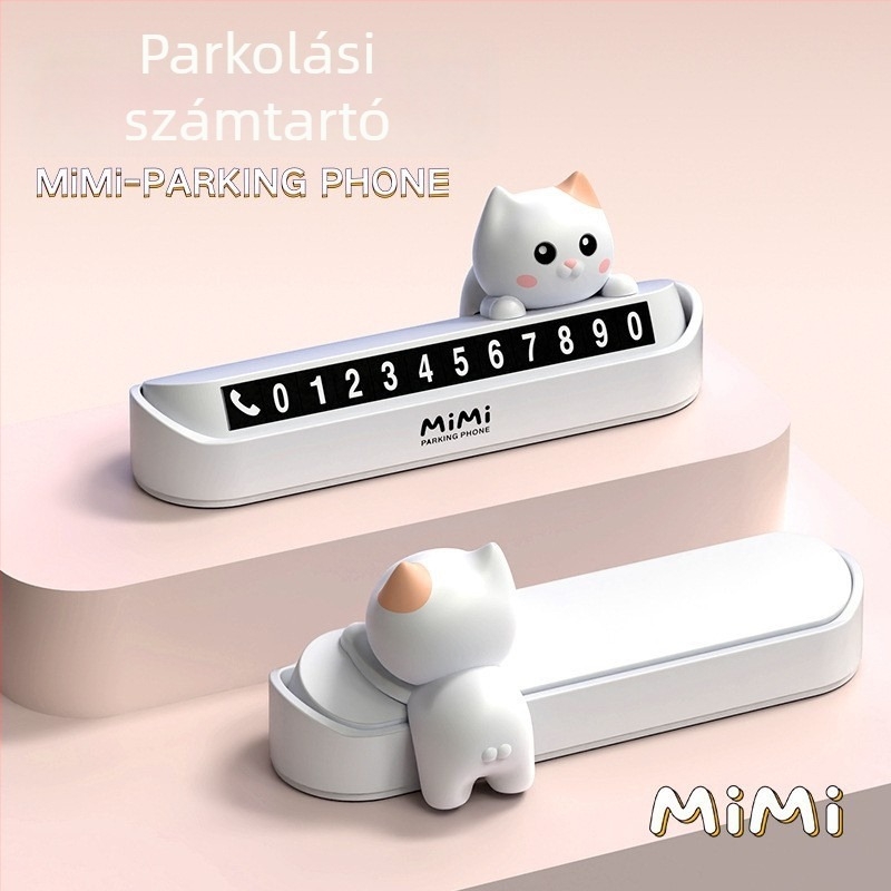 Dodo dog Rejtett autó rendszám-tartó — műanyag, ideiglenes parkoláshoz, kijelzi a telefonszámot