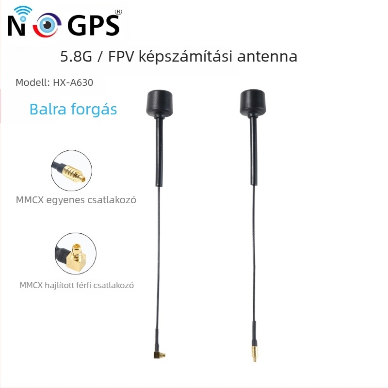 Drón antenna magas nyereséggel 5.8 GHz, Mushroom fej, 2 dB, 50 Ω, VSWR ≤ 2.0
