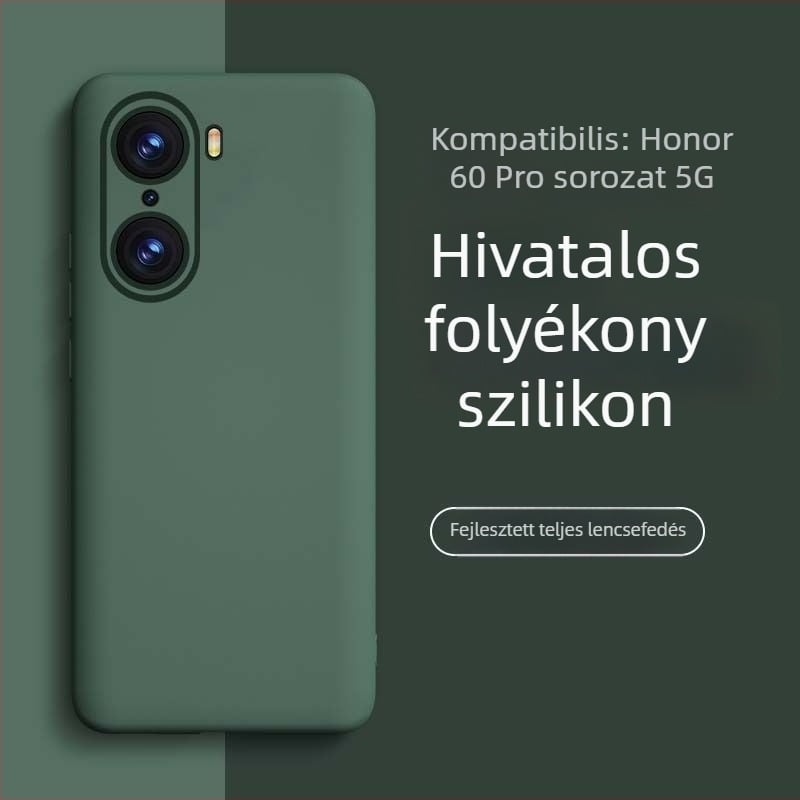 HONOR 60 Pro folyékony szilikon telefontok – kopásálló, leesésálló, ujjlenyomat-taszító, spray bevonattal