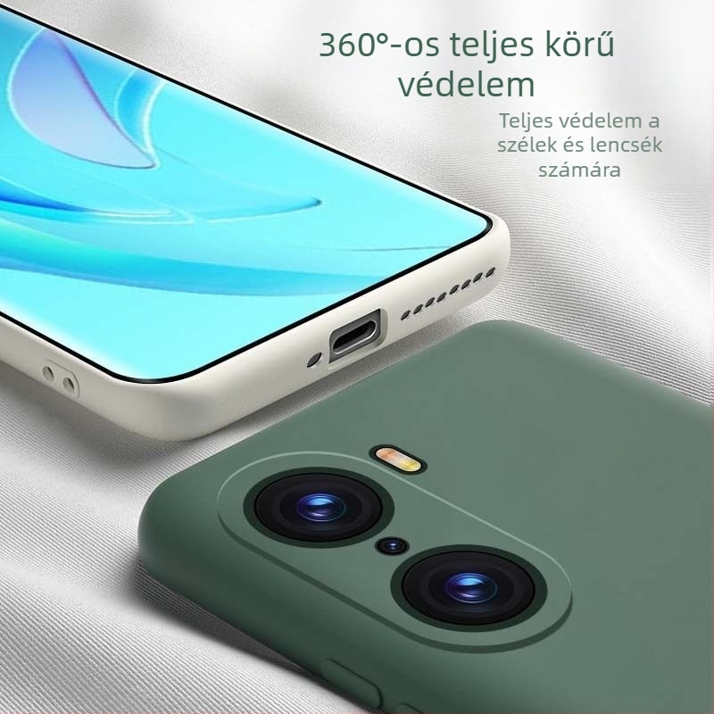 HONOR 60 Pro folyékony szilikon telefontok – kopásálló, leesésálló, ujjlenyomat-taszító, spray bevonattal