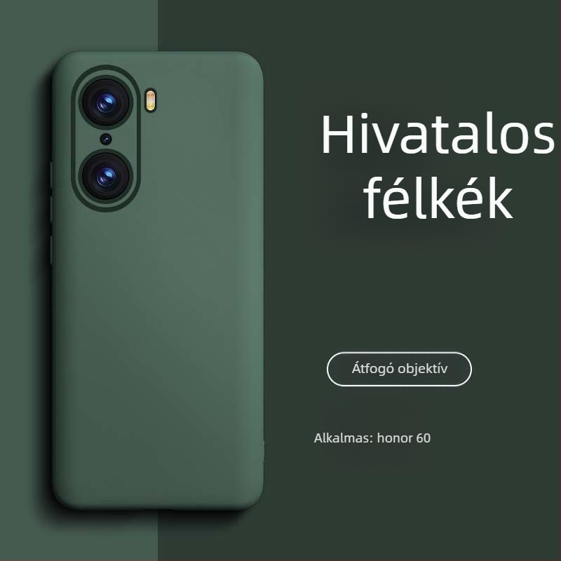 HONOR 60 Pro folyékony szilikon telefontok – kopásálló, leesésálló, ujjlenyomat-taszító, spray bevonattal