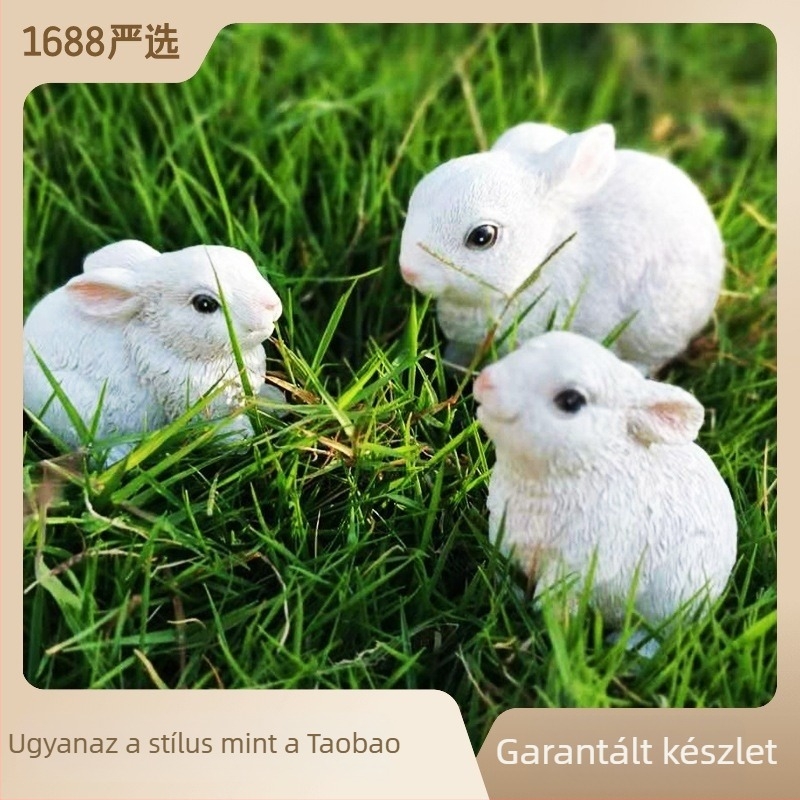 Húsvéti nyúl gyantadísz – kültéri kerthez, függő dekoráció, kínai stílus