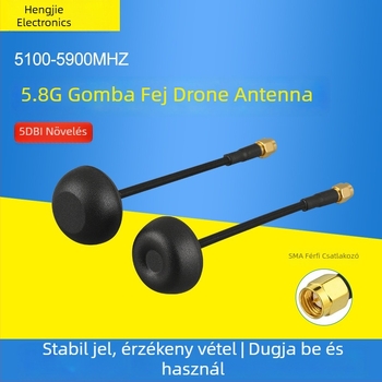 5,8 GHz Mushroom fej FPV antenna versenydronekhez, omnidirekcionális, ANT58M