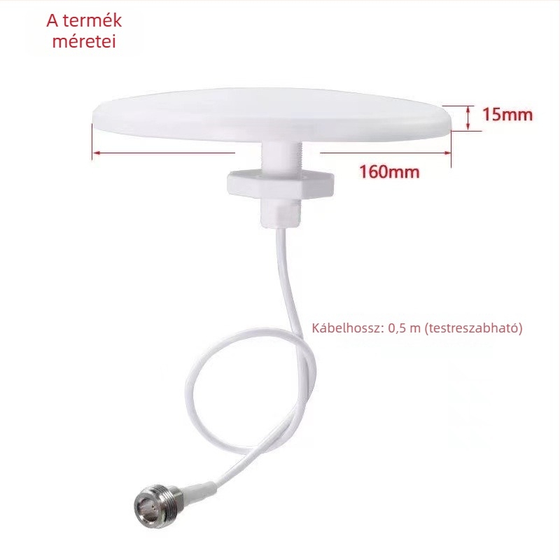 Beltéri mennyezeti antenna, teljes sáv, omnidirekcionális, 4G/5G, egypólusú polarizáció