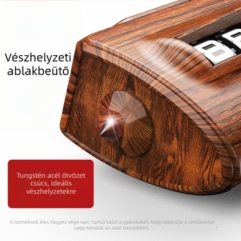 Rejtett autó belső kiegészítő ideiglenes parkolási jellel, telefonszám táblával és ablakbetörő kalapáccsal – ABS, modell N17