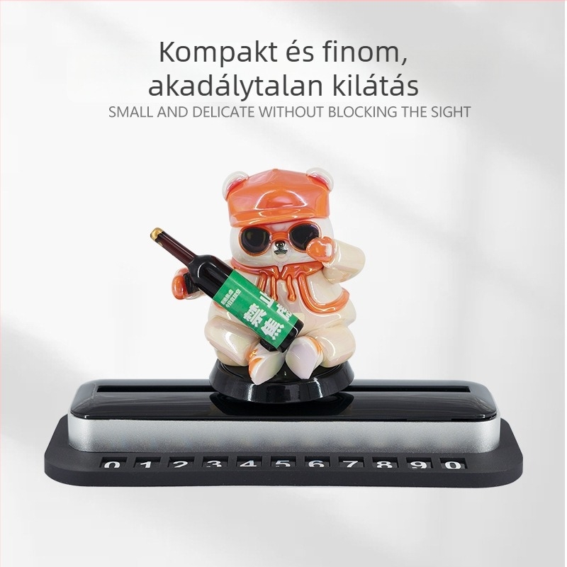 Mackó műszerfal dekoráció - műanyag, modell TC-230, nyomtatott logó, testreszabás elérhető