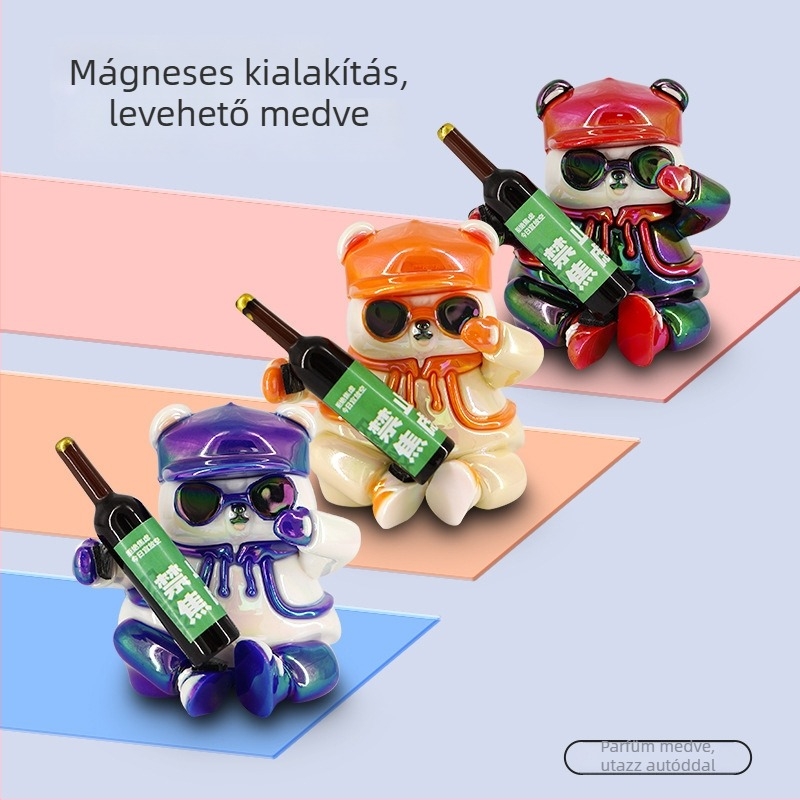 Mackó műszerfal dekoráció - műanyag, modell TC-230, nyomtatott logó, testreszabás elérhető