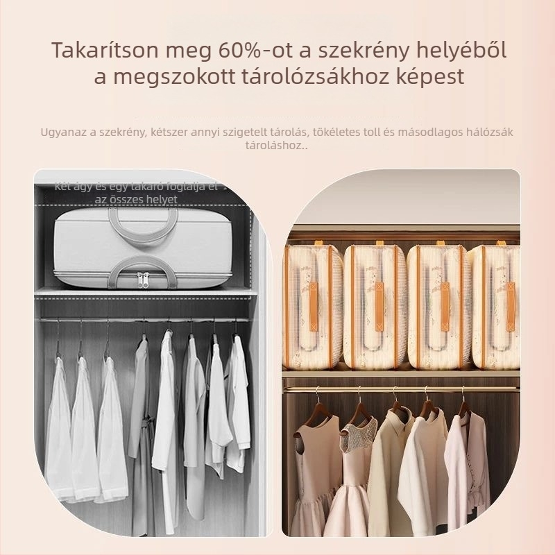Paplan tároló táska, PET+PE anyag, kézitáska stílus, többfunkciós a hálószoba és utazás tárolásához, japán stílus