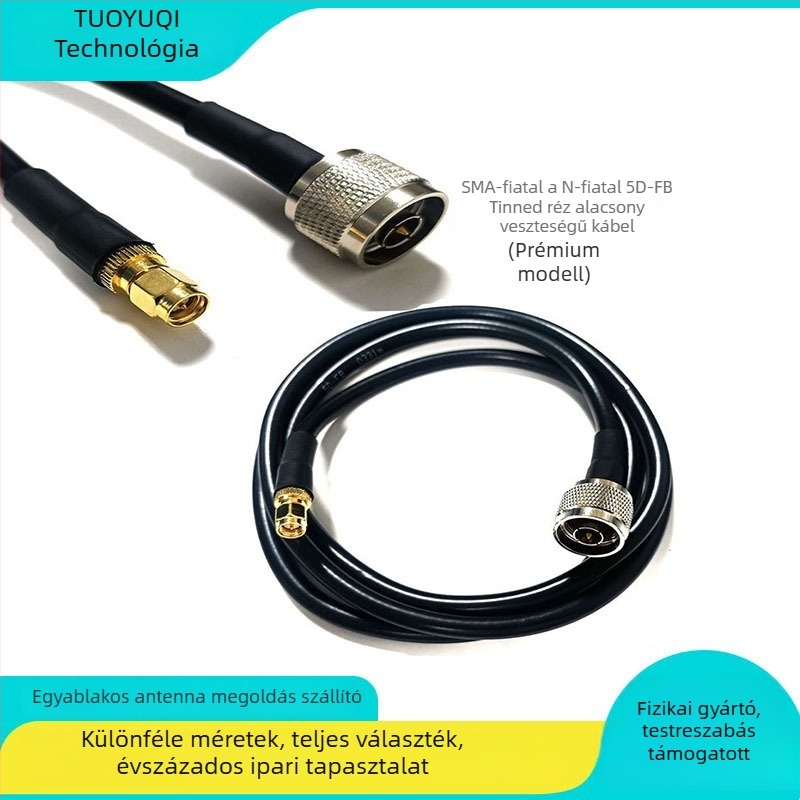 RF koaxiális antenna bővítő adapter, N-N csatlakozó, 50 Ω, teljes réz