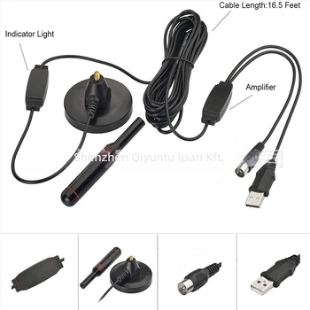 Digitális TV antenna DTMB/DVB-T, beltéri és kültéri használatra, vákuumos rögzítés