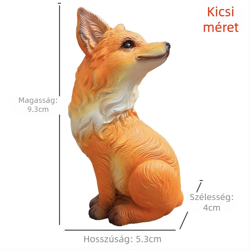 Kilencfarkú róka gyanta dísz kültéri kert-tájépítéshez, aranyos szél stílus