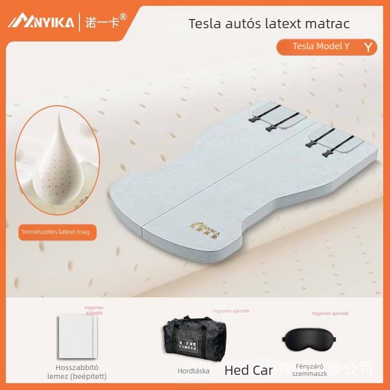 Latex matrac a csomagtartóhoz – Tesla Model Y és Model 3, utazáshoz és kempingezéshez