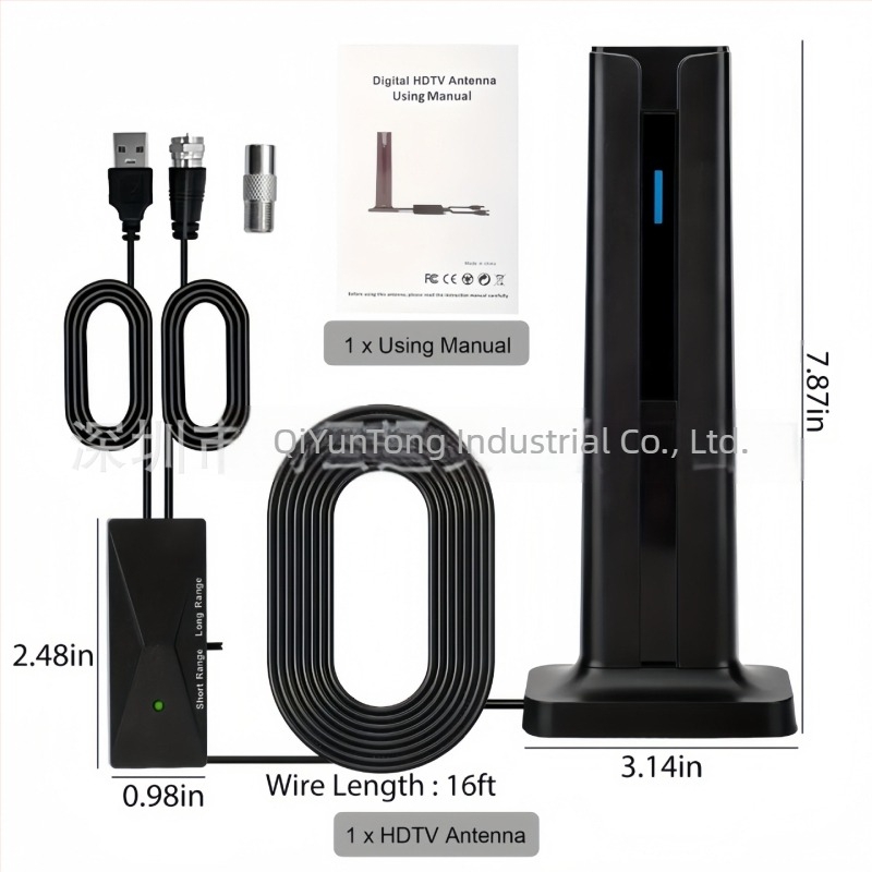 4K magasnyereségű beltéri és kültéri digitális TV antenna DVB-T vevő