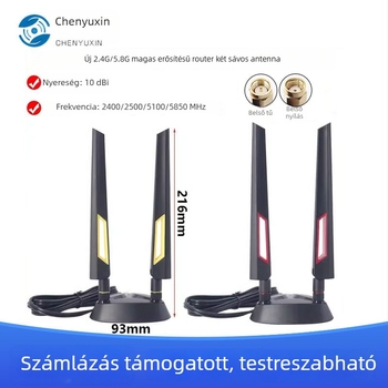 Router hálózati kártya antenna, 2.4/5.8 GHz, szívófejes, WiFi 6/7, ragasztóoszlop antenna, 4G/5G-kompatibilis