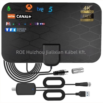 Beltéri és kültéri HD digitális TV antenna, mini rács dizájn, 4K/1080P DVB-T2