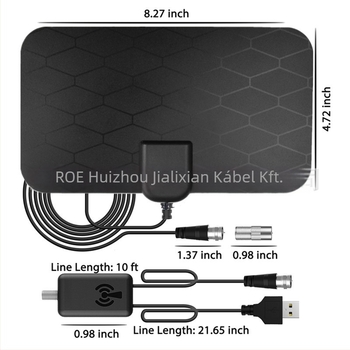 Beltéri és kültéri HD digitális TV antenna, mini rács dizájn, 4K/1080P DVB-T2