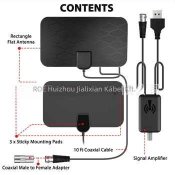 Beltéri és kültéri HD digitális TV antenna, mini rács dizájn, 4K/1080P DVB-T2