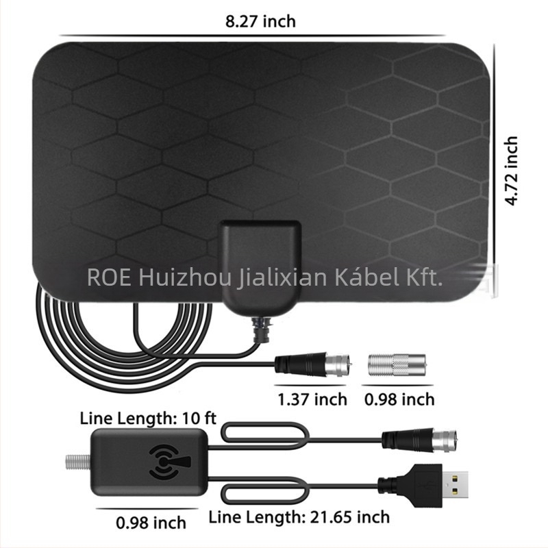 Beltéri és kültéri HD digitális TV antenna, mini rács dizájn, 4K/1080P DVB-T2