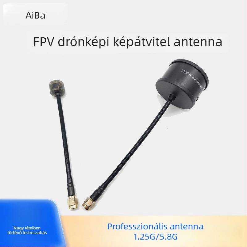 Drón antenna, FPV videóátvitel, nagy nyereségű rod/Lollipop kivitel, 5,8 GHz és 1,2–1,3 GHz sávok