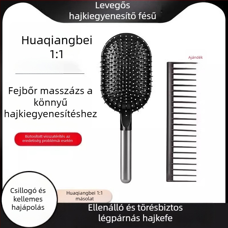 Légpárnás fésű férfiaknak és nőknek — masszázs a fejbőrön, ABS anyag, otthoni használatra