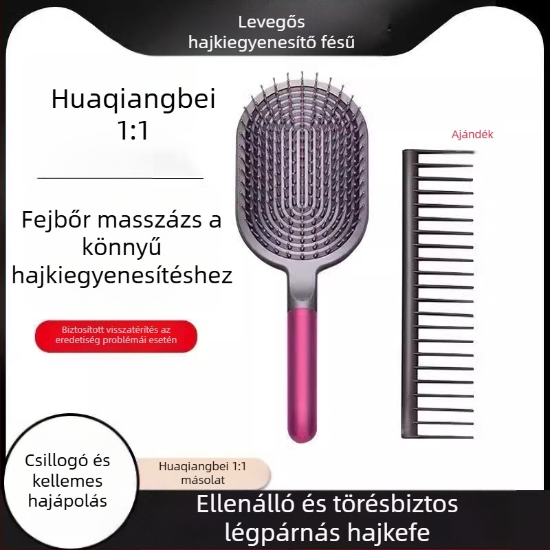 Légpárnás fésű férfiaknak és nőknek — masszázs a fejbőrön, ABS anyag, otthoni használatra