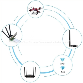 ASUS AC88U/AC68U két sávos Wi‑Fi antenna, 2.4/5.8 GHz, falon át, 10 dBi nyereség, SMA férfi csatlakozó, SWR ≤ 1.2