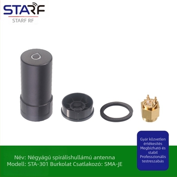 STA-301 GNSS négyszárny spirális antennahéj, 32 dBi, SWR ≤ 1.8, 50 Ω