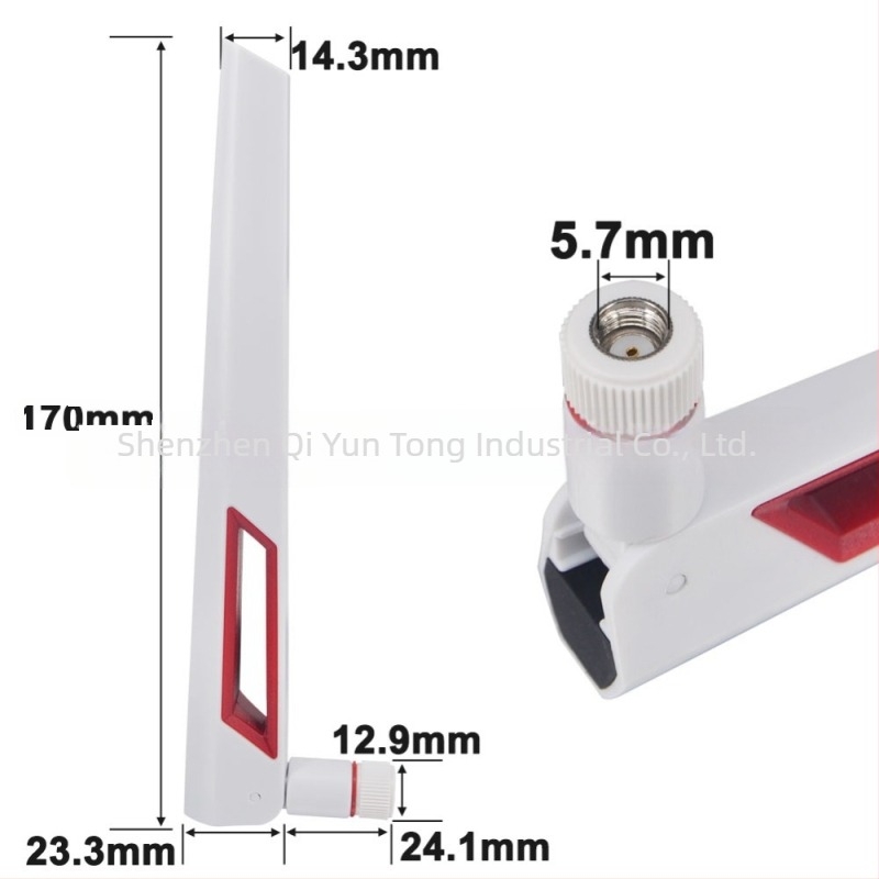WiFi antenna ASUS AC88U/AC68U (AP-02) – 2.4/5/5.8 GHz kétpászos, SMA férfi csatlakozó, SWR ≤1.5