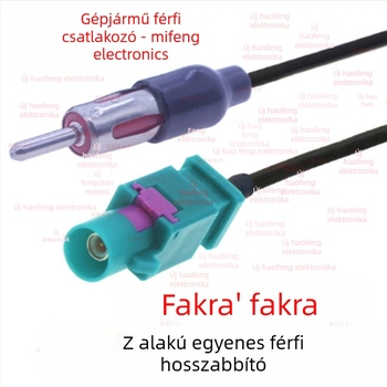 GPS antenna hosszabbító kábel Fakra Z női csatlakozóval autócsatlakozóhoz, RG174 RF kábel