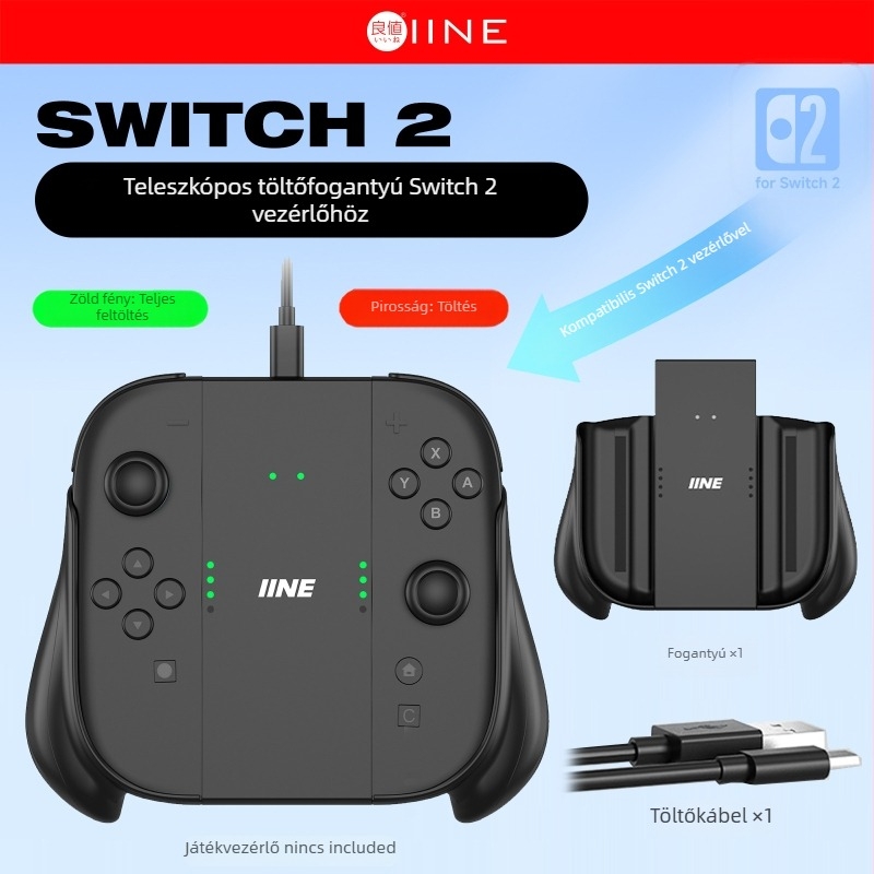 Good Value Switch 2 Töltőfogantyú Kettős Markolatokkal (Bal és Jobb), Teleszkópos Kialakítás