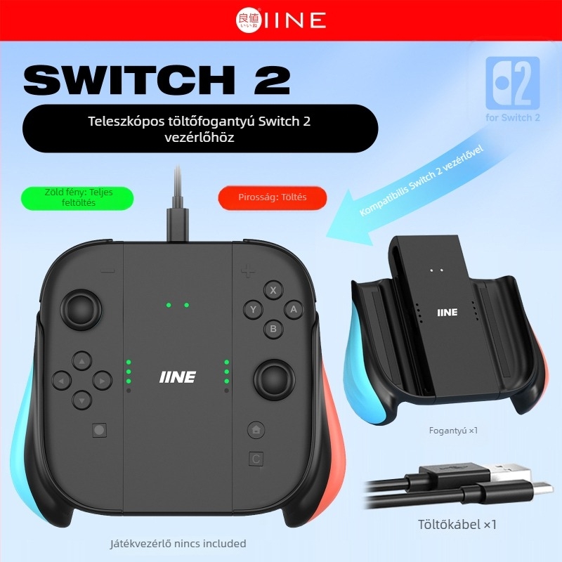 Good Value Switch 2 Töltőfogantyú Kettős Markolatokkal (Bal és Jobb), Teleszkópos Kialakítás