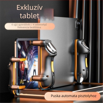 Vezeték nélküli tabletás játékvezérlő hatujjas tüzelés, automatikus tüzelés, erővisszajelzés, ABS+PC anyagból, 1 játékos, kompatibilis iPhone és Android
