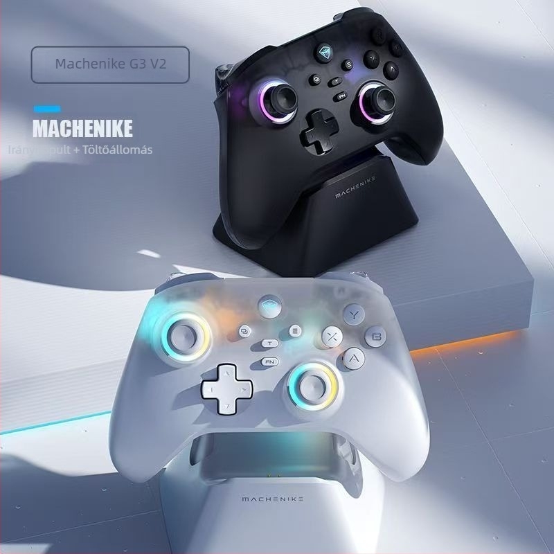 G3V2 hárommodos vezeték nélküli játékvezérlő Bluetooth- és USB-C-vel, Hall-szenzoros joystick és ravasz gombok PC-hez