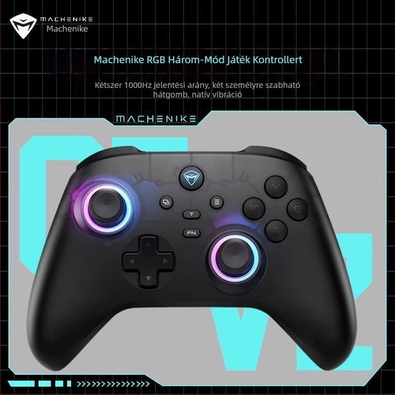 G3V2 hárommodos vezeték nélküli játékvezérlő Bluetooth- és USB-C-vel, Hall-szenzoros joystick és ravasz gombok PC-hez