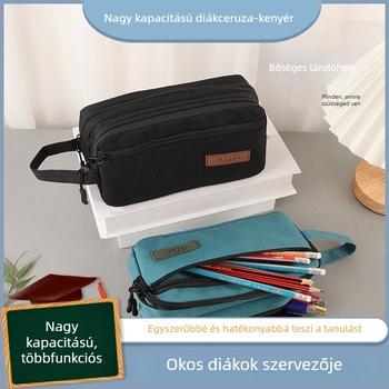 Kaiyou Háromrétegű tolltartó, nagy kapacitás, Minimalista stílus, Oxford anyag